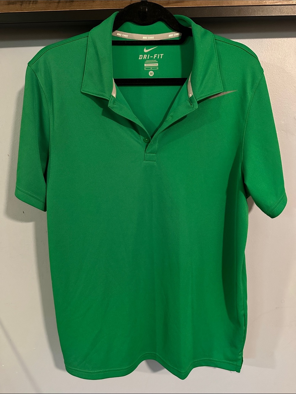 Nike Tennis Men's Green Dri-FIT Polo